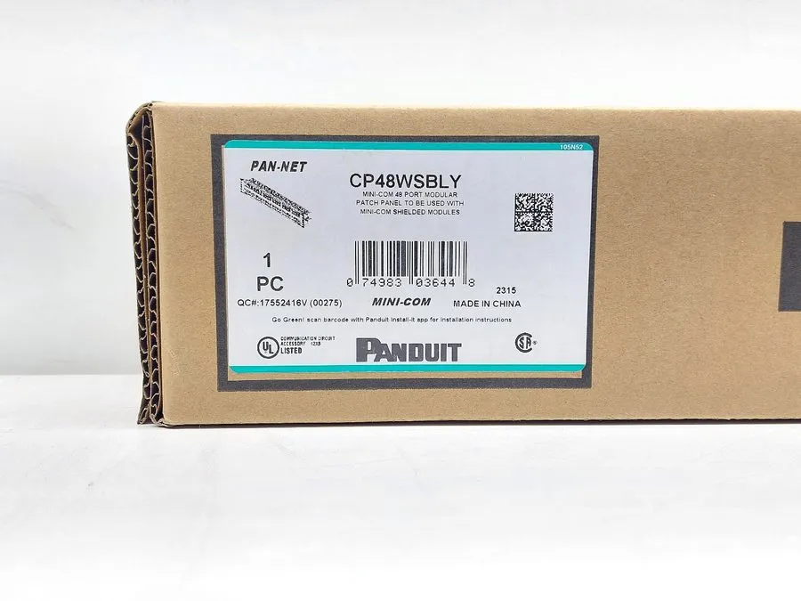 Патч-панель Panduit CP48WSBLY 2U 48-Port Mini-Com Keystone Patch Panel w/ Strain