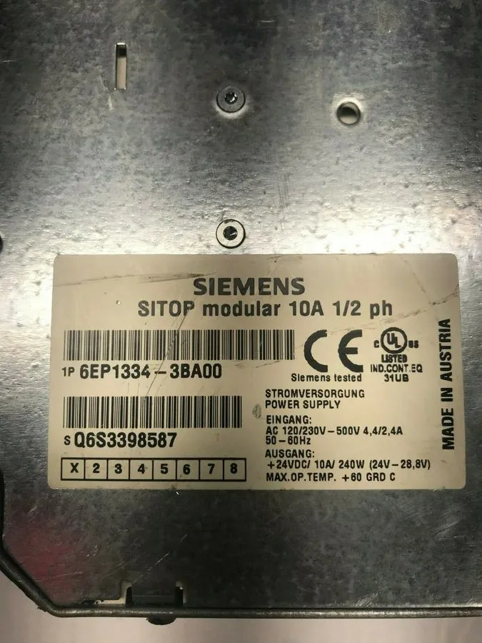 Блок питания Siemens SITOP Modular 24VDC 10 Amp Power Supply 6EP1334-3BA00
