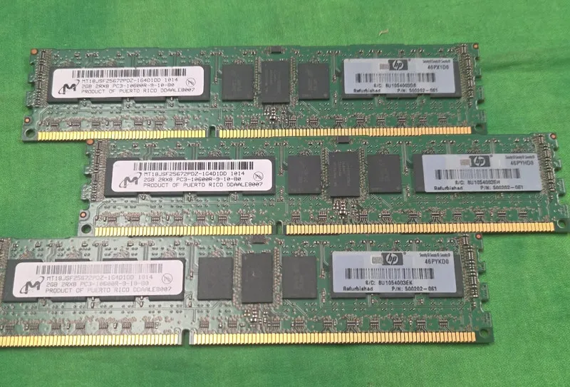 Сервер HP Micron 2GB 2rx8 PC3-10600R DDR3 Server 500202-061 501533