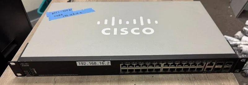 Коммутатор Cisco SG350X-24 24-Port Gigabit Stackable Managed Switch NO Power Cor