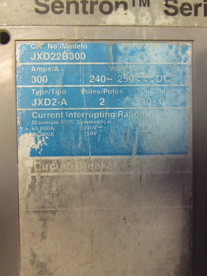 Автоматический выключатель Siemens JXD22B300 Sentron Series Circuit Breaker 300A
