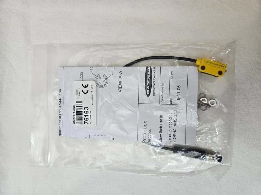 Фотоэлектрический датчик Banner Q12AP6FF50Q3 Photoelectric Sensor 76163 PNP M8 3