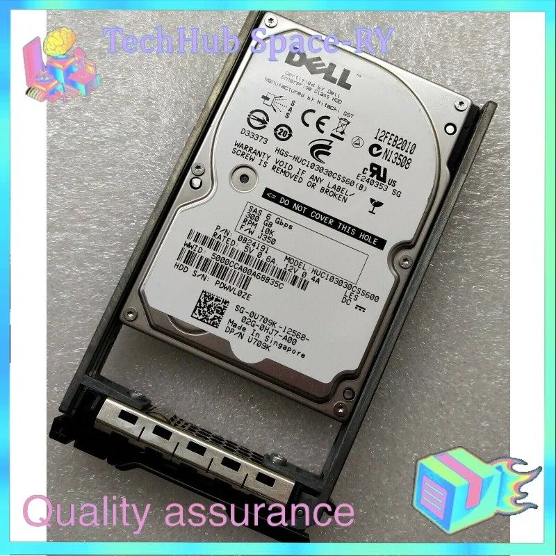 Жёсткий диск U709K Dell 300GB 10K 6Gb/s 2.5-inch SAS HDD Hard Drive HUC103030CSS