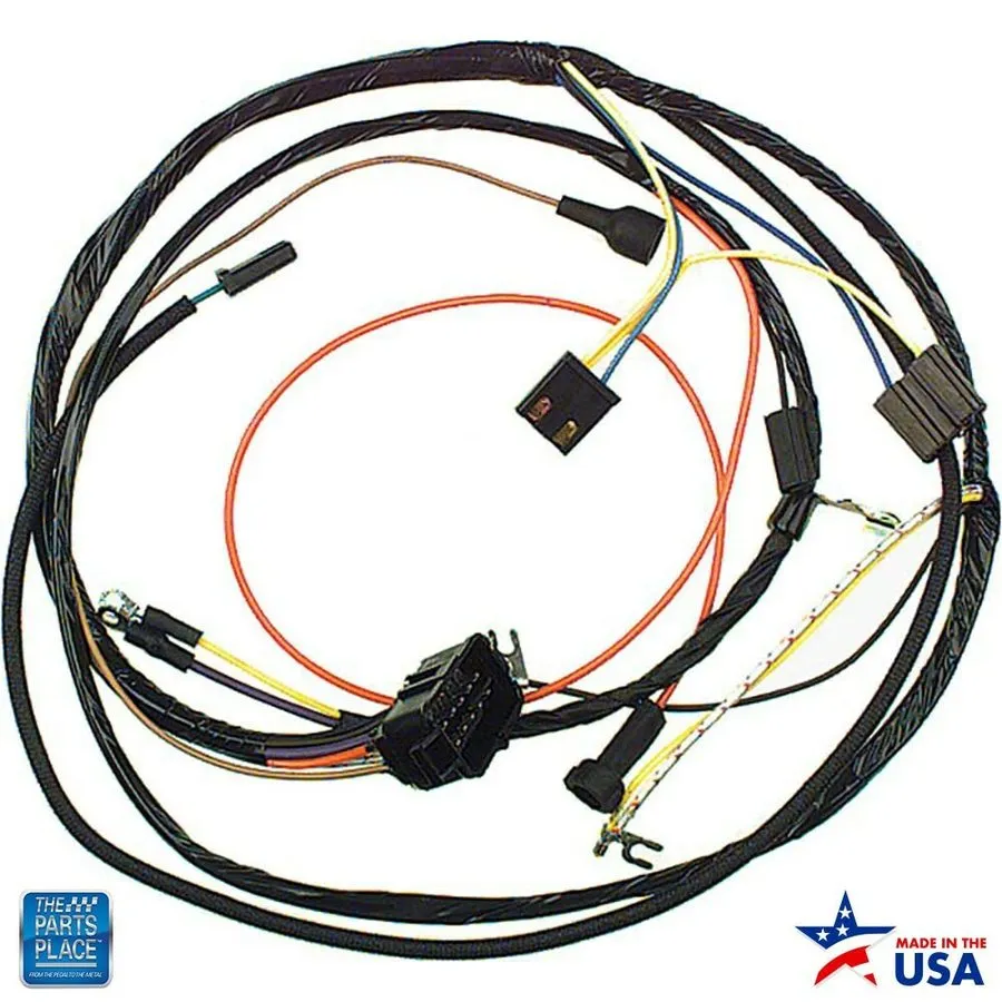 Жгут проводов 1973 Nova Camaro Engine Wiring Harness V8 307-350 With Factory Gau — фото лота 1