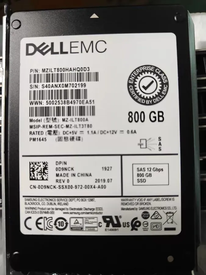 SSD-накопитель Samsung PM1645 800GB Dell version MZ-ILT800A SAS SSD 12Gbps MZILT