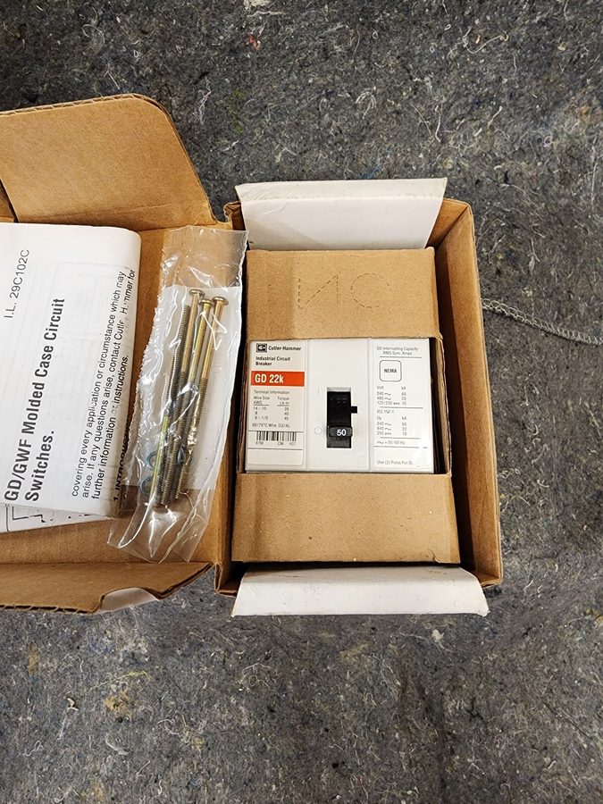 Автоматический выключатель Eaton Cutler Hammer GD3050 Circuit Breaker 50A 480V 1 — фото лота 1