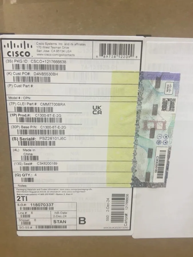 Коммутатор C1300-8T-E-2G Cisco Catalyst 1300 8-Port GE Ext PS Switch