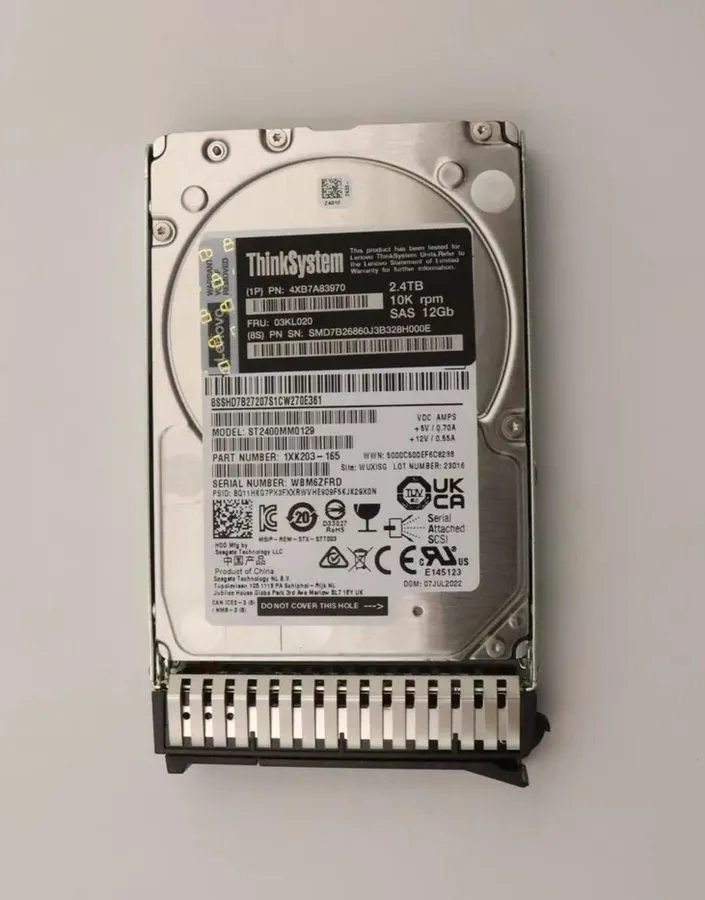 Жёсткий диск NewLenovo 4XB7A83970 03KL020 2.4TB 10K SAS 12Gb/s 2.5" 512e Hot Swa