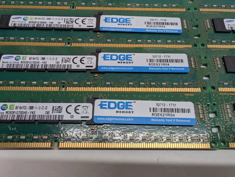 Модуль памяти Samsung 8GB DDR3-1600 PC3L-12800 ECC Registered RDIMM 1Rx4 RAM DIM