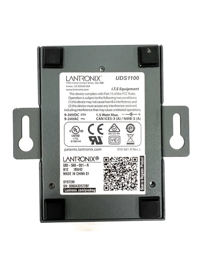 IIoT-устройство Lantronix UDS1100 Universal POE Serial Device Server Ethernet RS — фото лота 2