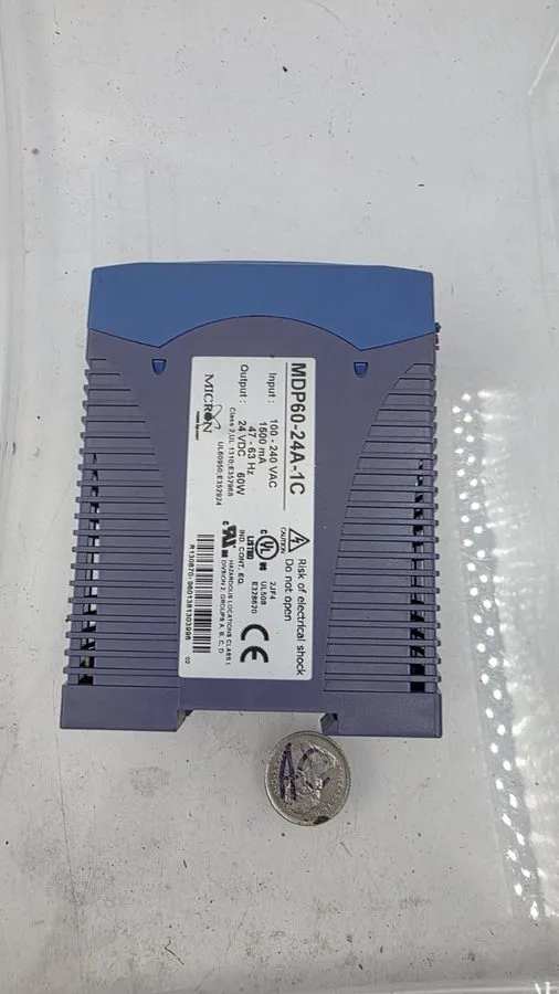 Блок питания MICRON MDP60-24A-1C DC POWER SUPPLY DIN RAIL MOUNT 100-240V IN 24VD — фото лота 2