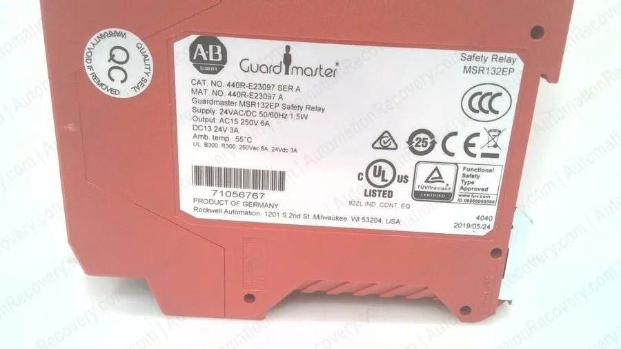 Реле безопасности ALLEN BRADLEY 440R-E23097 MSR132EP SER.A 24VAC/DC 50/60HZ