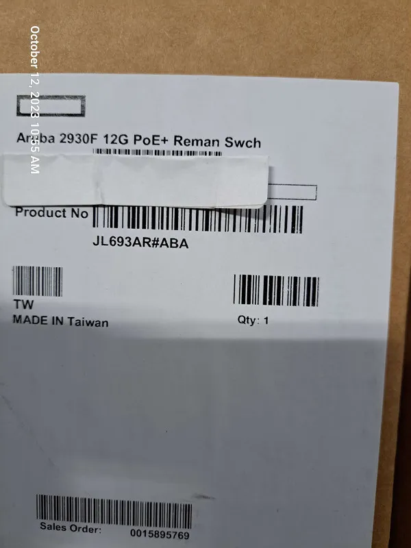 Коммутатор HPE Aruba 2930F 12 port Gigabit PoE+ Switch JL693A
