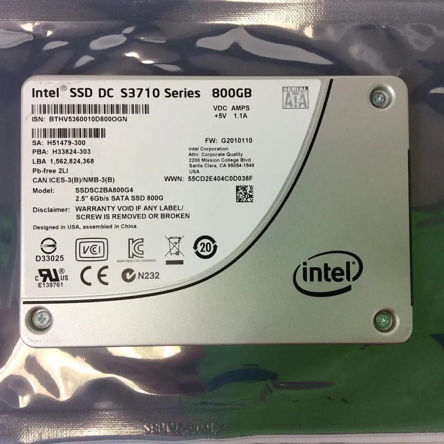 SSD-накопитель Intel DC S3710 Series 800GB SSD 2.5" SATA 6Gb/s Enterprise Solid