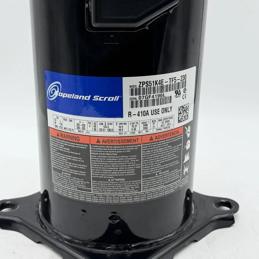 Компрессор Copeland Scroll Compressor ZPS51K4E-TF5-230 ZPS51K5E-TF5 200-230V 3-P — фото лота 2