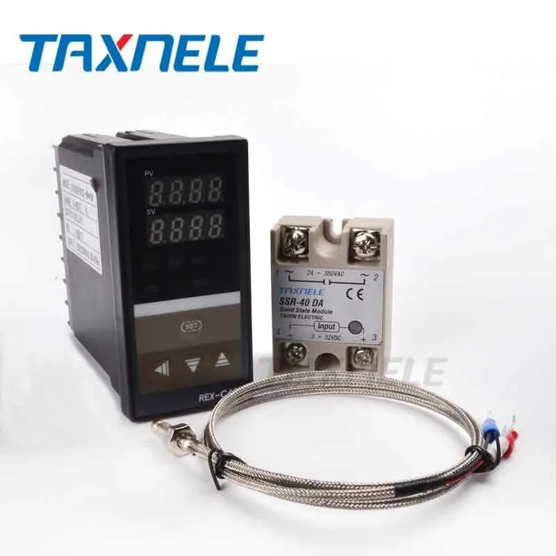 Термопара Digital PID Temperature Controller REX-C400 M6 K thermocouple SSR-40DA — фото лота 1