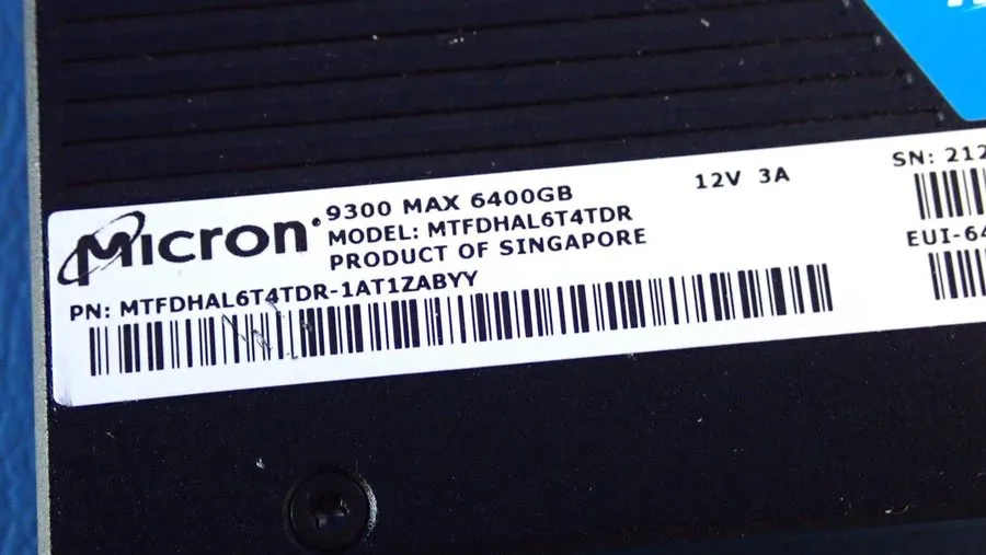 SSD-накопитель MICRON MTFDHAL6T4TDR 6.4TB 2.5" NVmE U.2 SSD 9300 Max 12k Hrs 95%