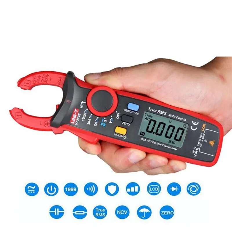 Мультиметр UNI-T Digital UT210E 100A 600V AC DC Clamp meter Multimeter True RMS