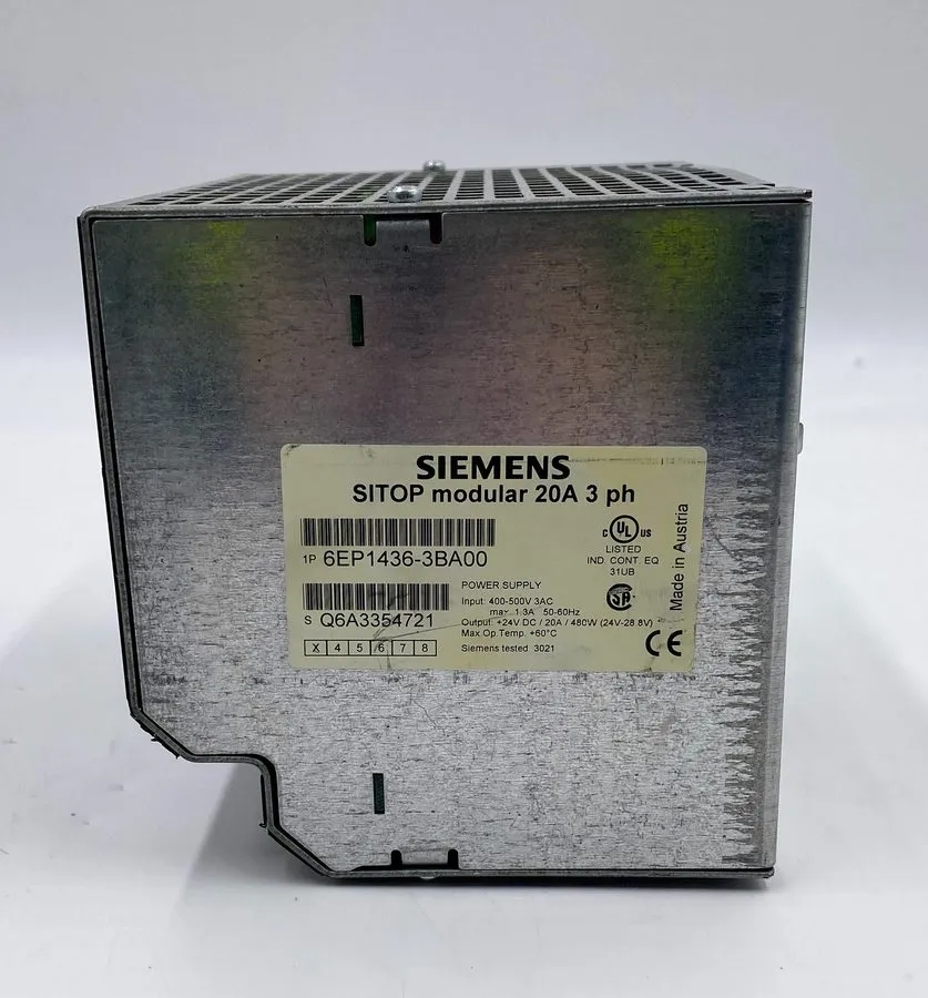 Блок питания SIEMENS 6EP1436-3BA00 SITOP MODULAR 20A POWER SUPPLY 24VDC 3PHASE — фото лота 1