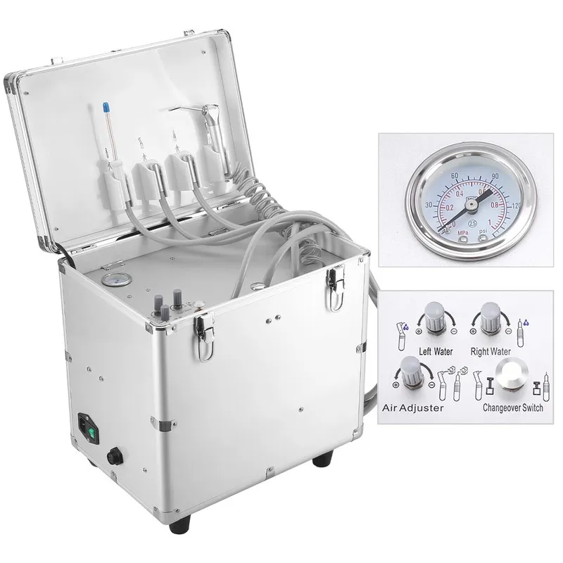 Компрессор Portable Dental Mobile Delivery Unit Rolling Box Air Compressor Sucti