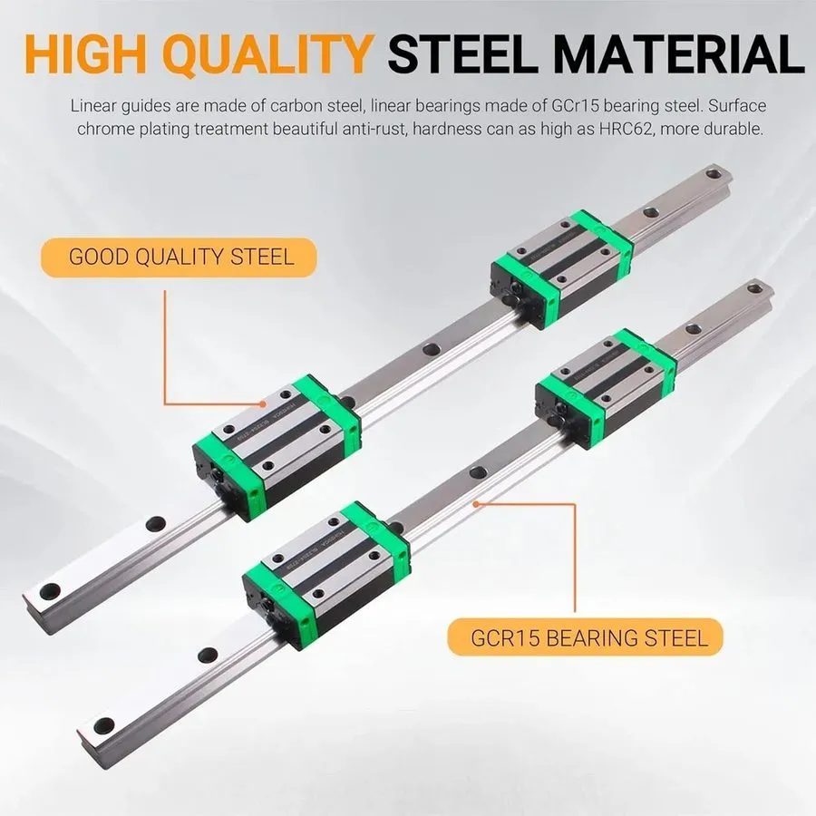 Линейная направляющая Linear Guide Rail Kit Hgr25-600Mm Linear Slide Rails with — фото лота 1