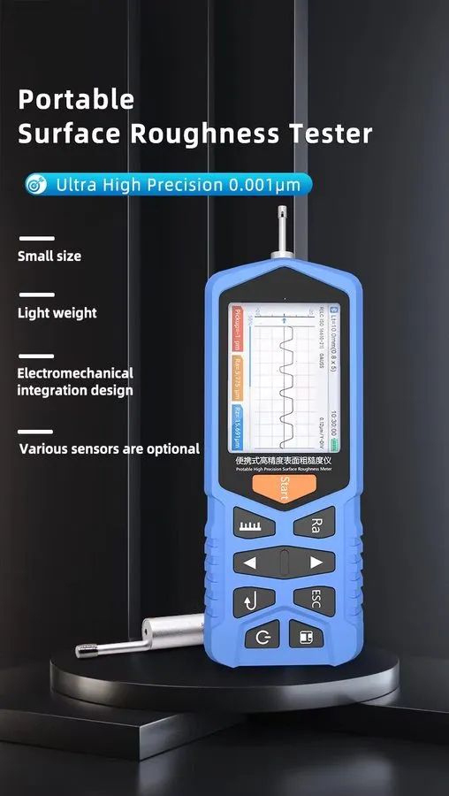 Профилометр Digital Surface Roughness Tester Gauge Meter with 14 Parameters Ra 0 — фото лота 2
