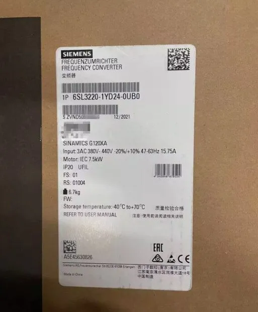 Частотный преобразователь 6SL3220-1YD24-0UB0 Siemens SINAMICS G120XA Inverter