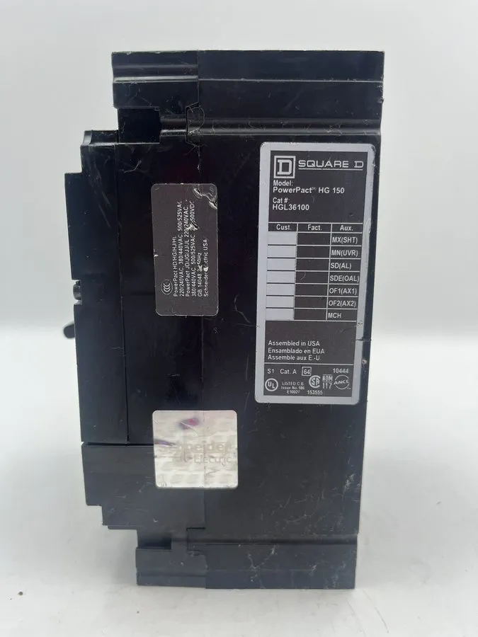 Автоматический выключатель SQUARE D HGL36100 100A 600V 35kA@480V 3P POWER PACK￼ 