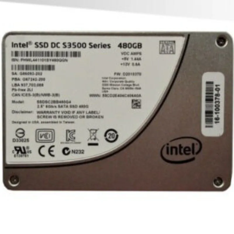 SSD-накопитель 480GB SATA III Intel DC S3520 SSDSC2BB480G7 3D NAND MLC SSD 2.5"