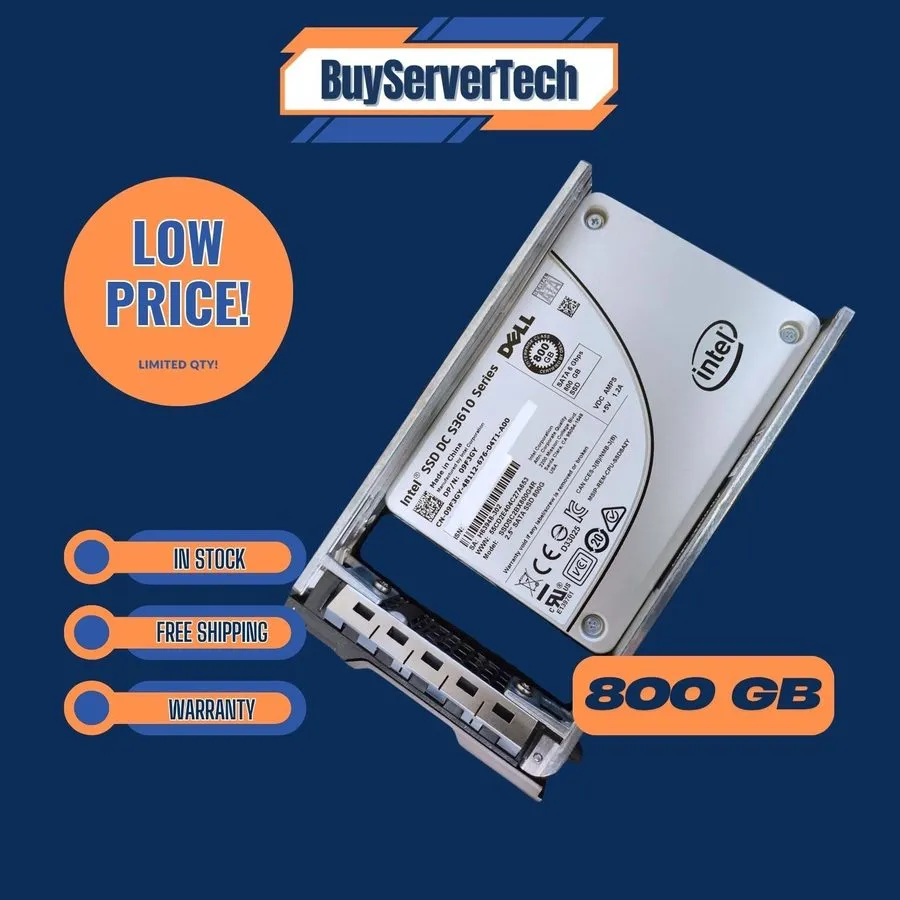 SSD-накопитель 09F3GY DELL /Intel DC S3610 Series SSDSC2BX800G4R 800GB 2.5 inch 