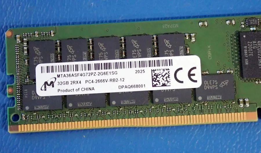Модуль памяти Micron 32GB DDR4 2666 MHz ECC REG RDIMM Server RAM 2Rx4 MTA36ASF4G