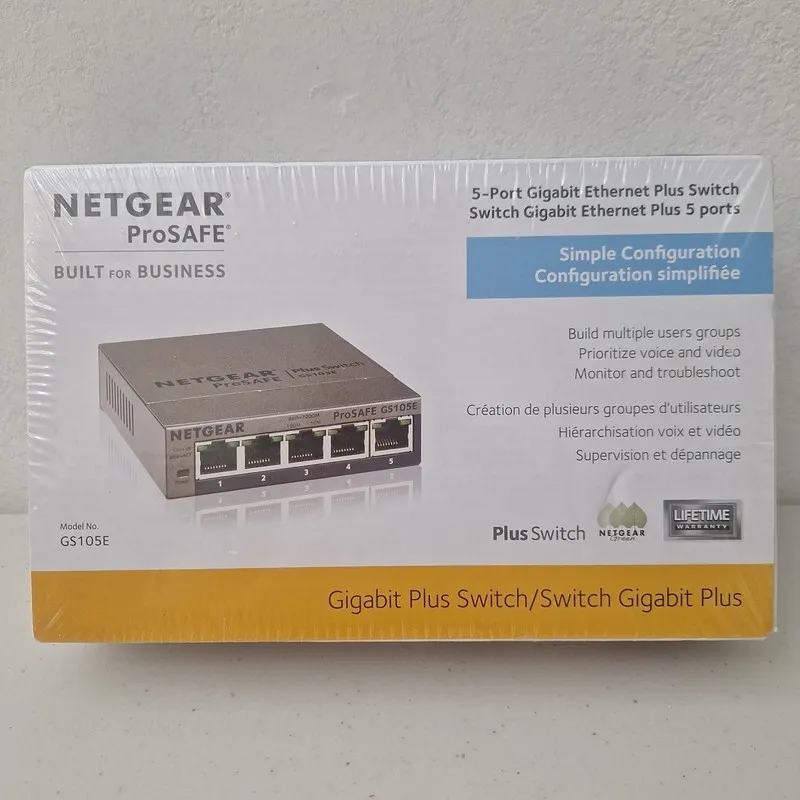 Коммутатор NETGEAR GS105E 5-Port Gigabit Smart Managed Plus Ethernet Switch