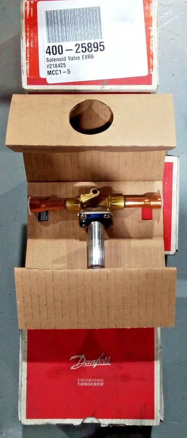 Соленоидный вентиль Danfoss EVR6 Refrigeration Solenoid Valve Body 400-25895 Mad — фото лота 1