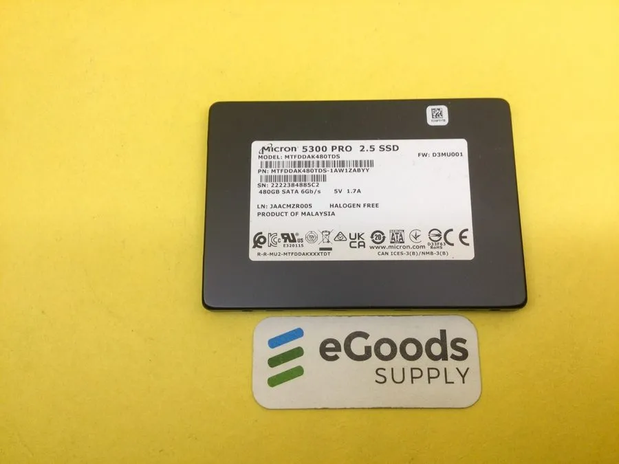 SSD-накопитель MTFDDAK480TDS Micron 5300 PRO Series 480GB SATA 6Gb/s 2.5in Inter