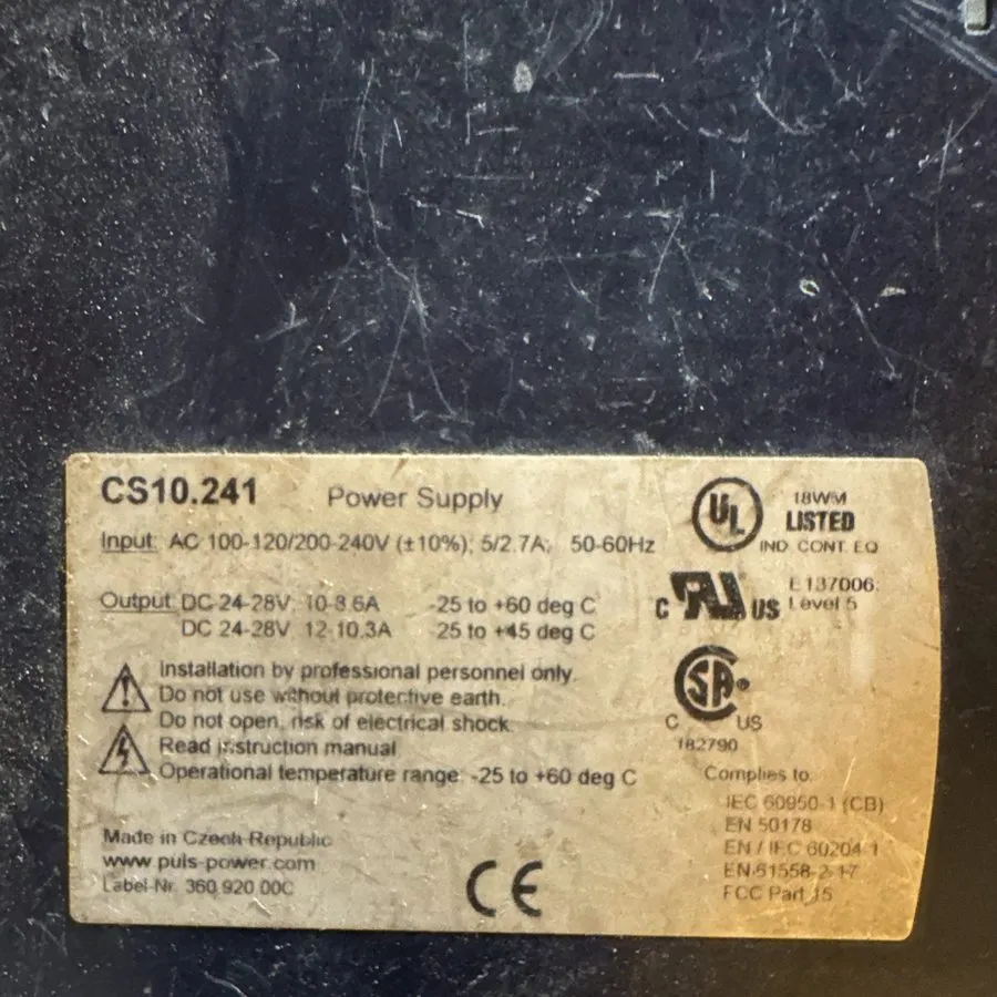 Блок питания PULS Dimension CS10.241 Power Supply DIN Rail 24-28V DC 10A 240W Bl