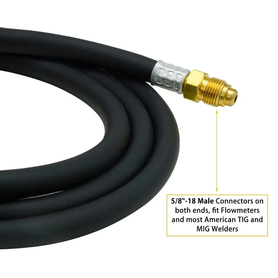 Фитинг 30FT Inert Gas Welding Hose Argon Gas Regulator TIG MIG 5/8 UNF18RH Fitti — фото лота 2
