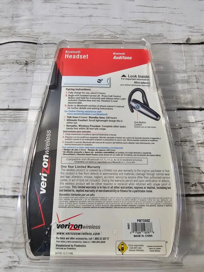 VoIP-шлюз Plantronics Explorer 330 Bluetooth Headset Verizon Wireless PBT330Z