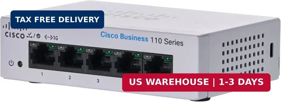 Коммутатор Cisco Business CBS110-5T-D 5 Port Gigabit Desktop Switch