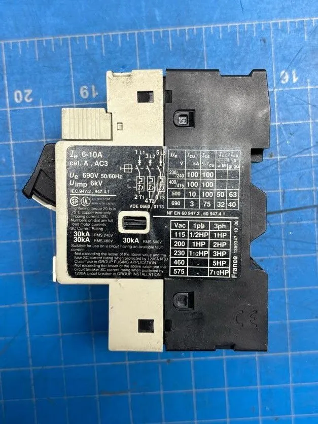 Автоматический выключатель TELEMECANIQUE 6-10 AMP MOTOR CIRCUIT BREAKER 3 POLE 6
