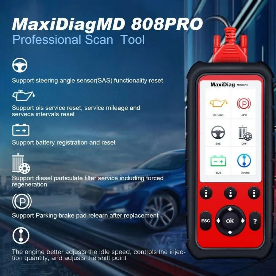 Диагностический сканер Autel MaxiDiag MD808 Pro Automatic Diagnostic Scanner Too