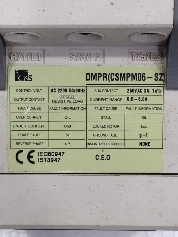 Реле защиты C&S CSMPM06-SZ Digital Motor Protection Relay 50/60HZ