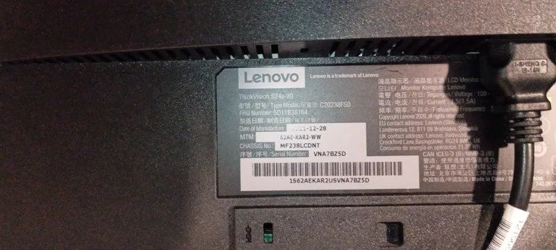 Монитор Lenovo ThinkVision S24e-20 23.8" FHD 1920x1080 60Hz 4ms WLED LCD Monitor