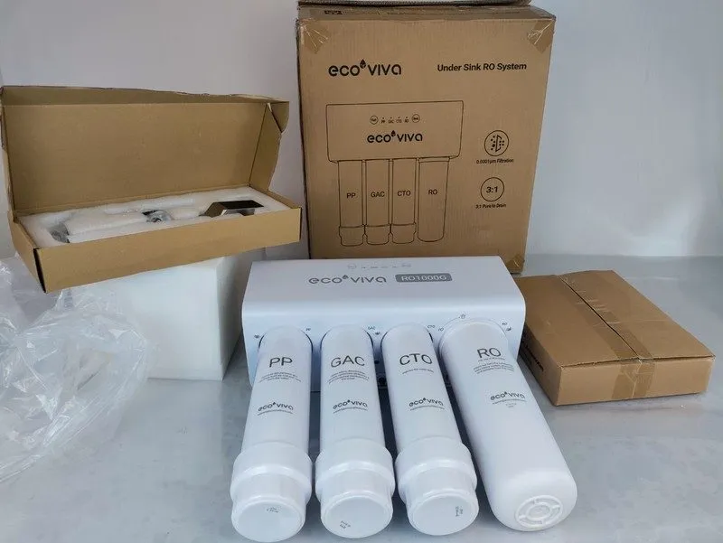 Насос Ecoviva UnderSink Reverse Osmosis RO 1000GPD Water Filter Filtration Syste — фото лота 1