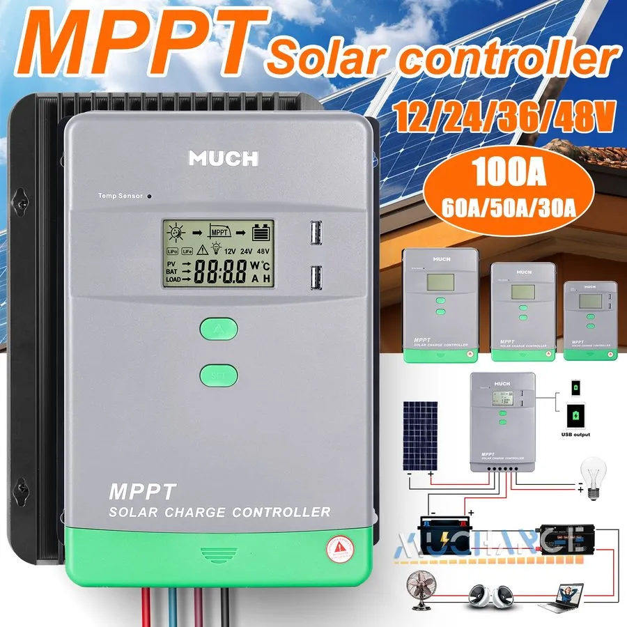 Аккумулятор 30A/50A/60A/100Amp MPPT Solar Charge Controller Solar Panel Battery 
