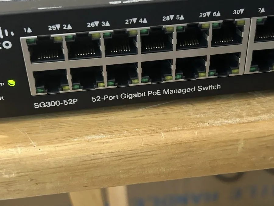 Коммутатор Cisco SG300-52P-K9 SG300 52 port GIG POE switch .90days