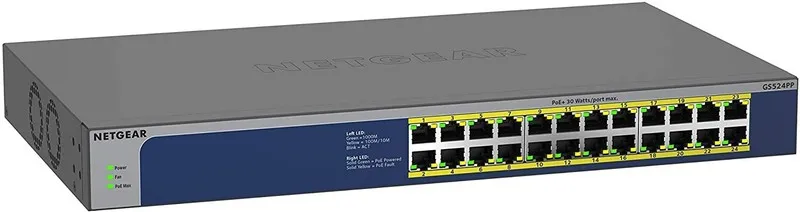 Коммутатор Netgear GS524PP 24-Port Ethernet Unmanaged High-Power PoE+ Switch 300 — фото лота 1