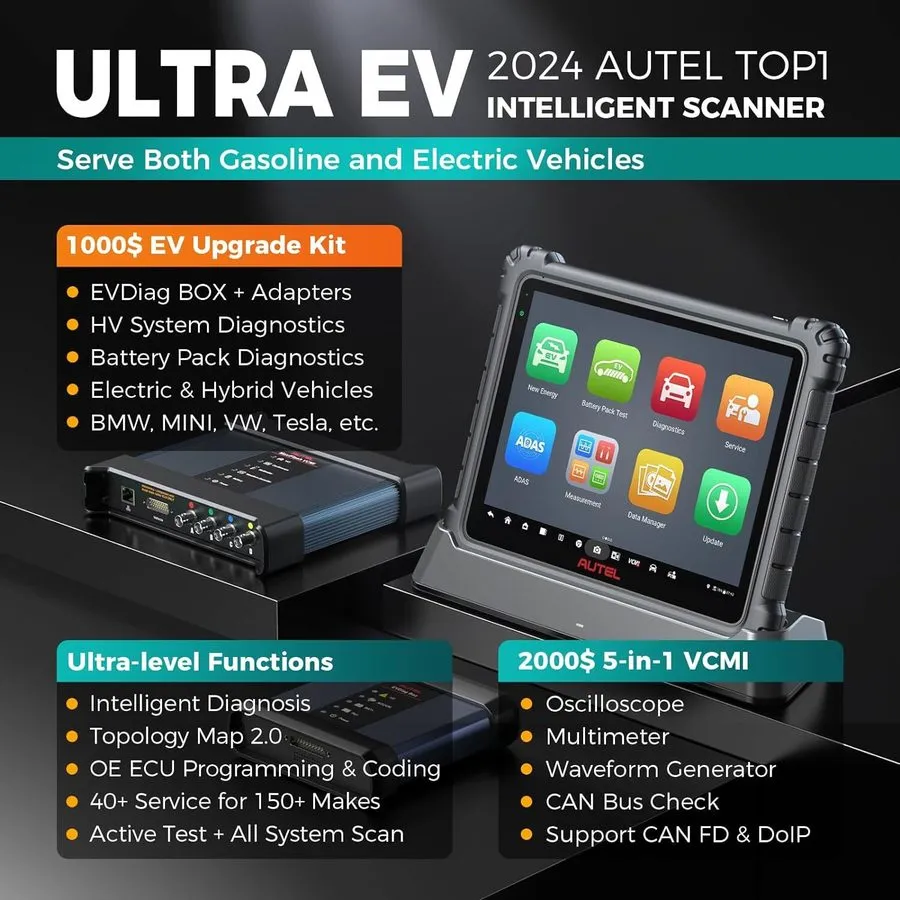 Диагностический сканер Autel MaxiSys Ultra EV Intelligent Electric Diagnostic Sc