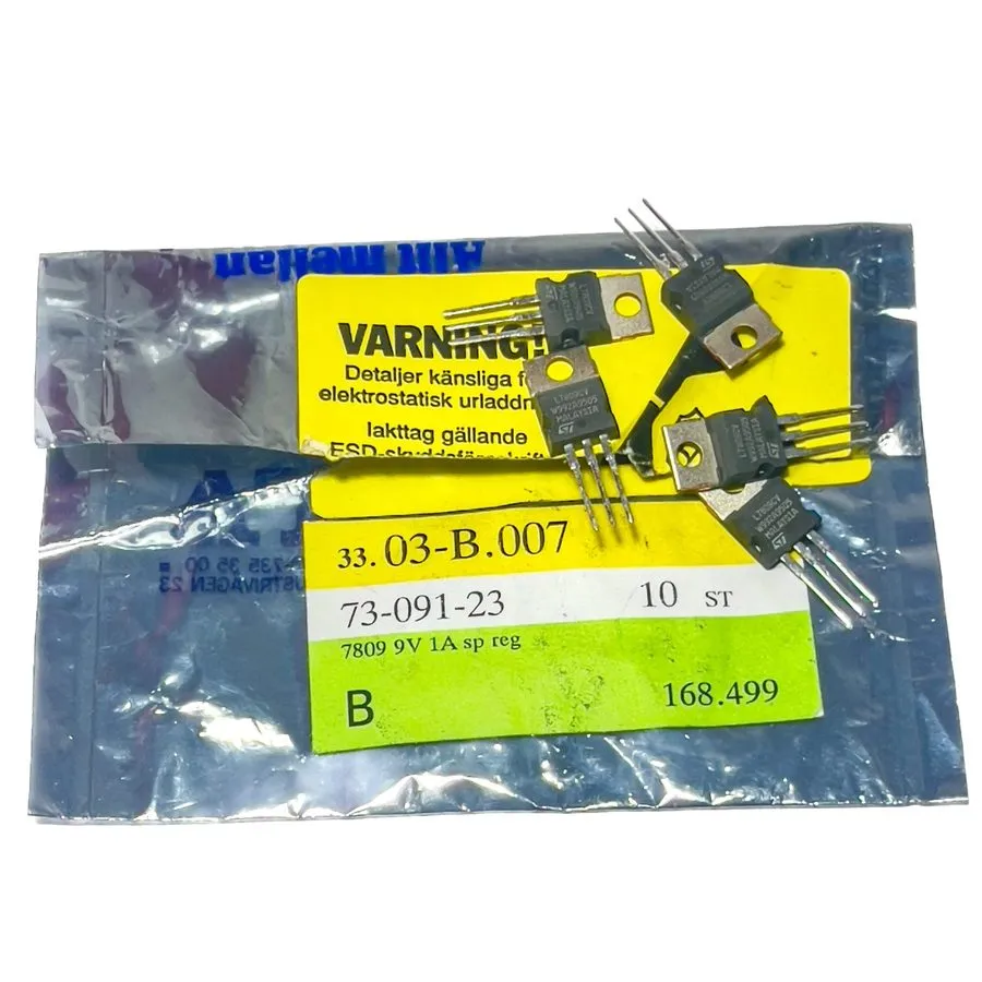 Транзистор 5x STMicroelectronics L7809CV Voltage Regulator IC 9V 1.5A LINEAR REG