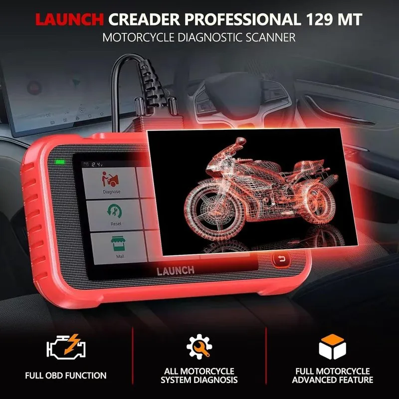 Диагностический сканер LAUNCH CRP129MT Pro Motorcycle Scanner Tool — фото лота 4