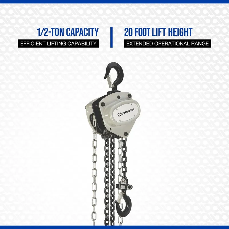 Таль Strongway Mini Lever Chain Hoist, 1100-Lb. Capacity, 5ft. Lift — фото лота 1